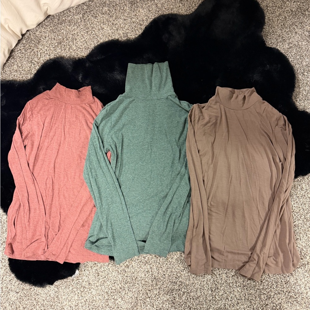 Jones New York & Company Lightweight Turtlenecks Mock Tops Blouses